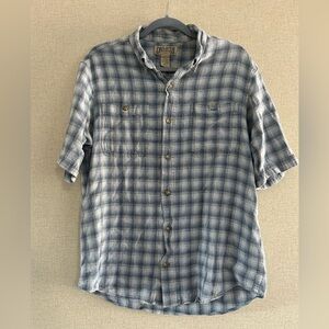 Duluth Trading Co Blue Plaid Shirt